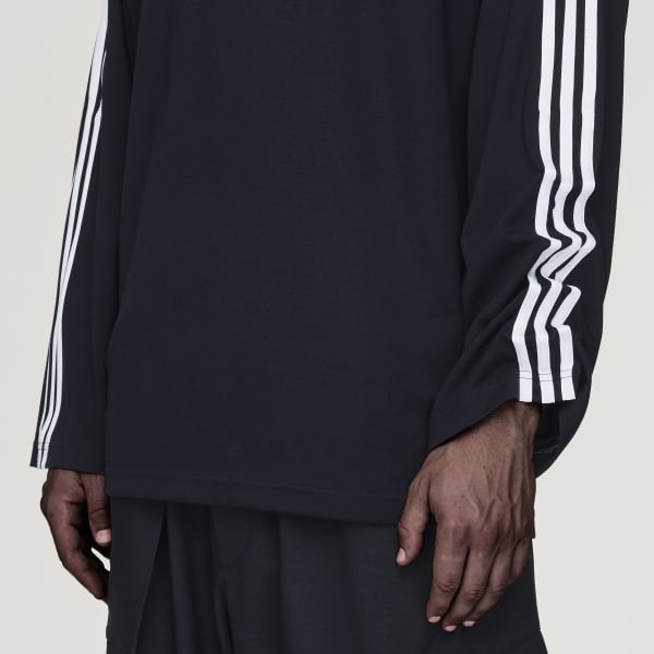 adidas Y-3 Long Sleeve Tee 3-Stripes - Black | Free Shipping