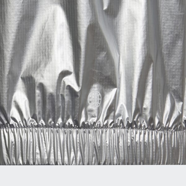 Srebrny Dance Metallic Woven Track Jacket