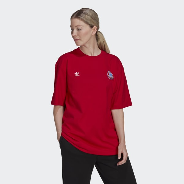 rood FC Bayern München Essentials Trefoil T-shirt BUT31