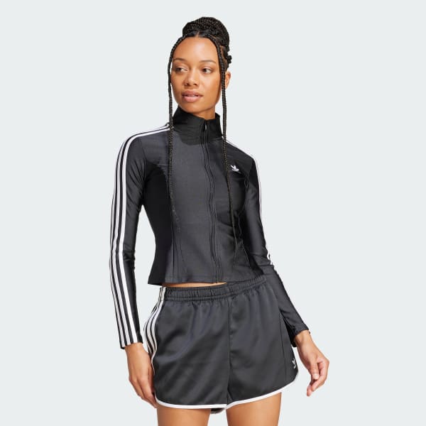Nero Track top adicolor 3-Stripes Slim
