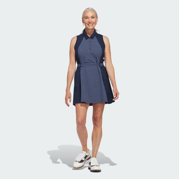 レディースウェア MALBON X ADIDAS WOMEN'S SLEEVELESS DRESS adidas Women's Golf x Malbon Sleeveless Dress - Blue | Free