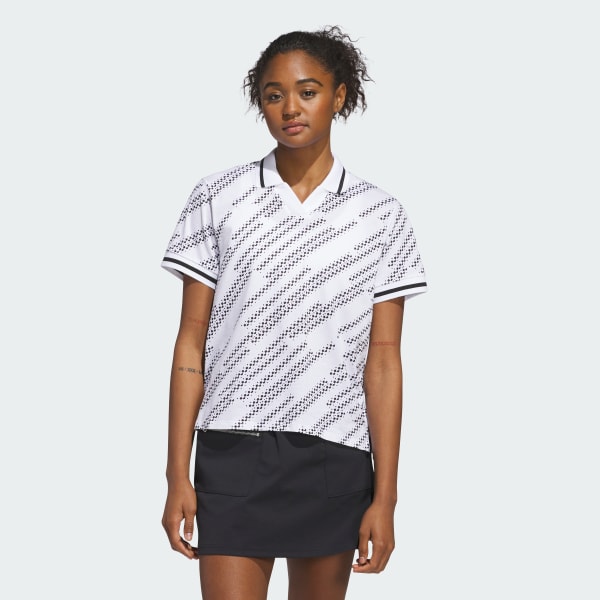 สีขาว เสื้อโปโลพิมพ์ลาย Go-to