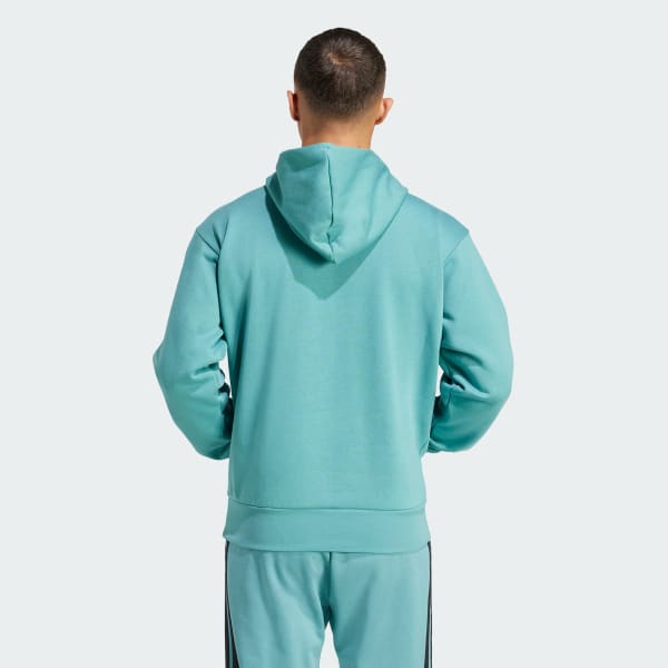 Turquesa Sudadera de lana con gorro Essentials con logo grande