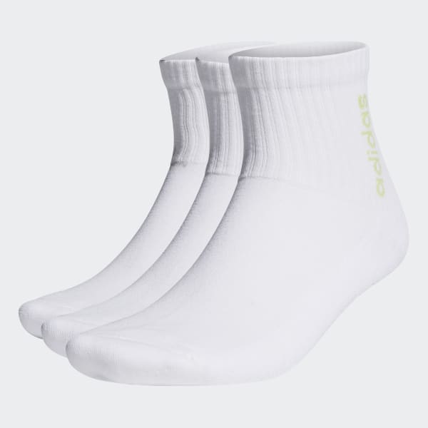 Beyaz Half-Cushioned Çeyrek Boy Çorap - 3 Çift DM284