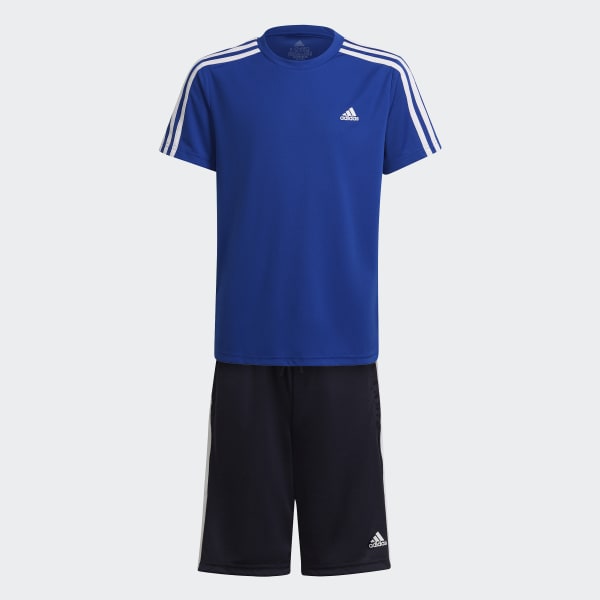 Blue DESIGNED TO MOVE TEE AND SHORTS SET 29256