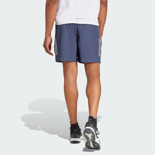 Blue Gym+ Training 3-Stripes Woven Shorts