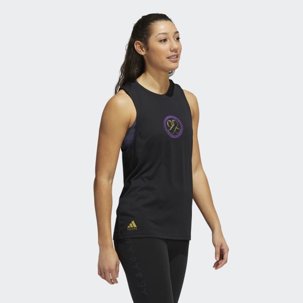 Negro Musculosa Pantera Negra Estampado