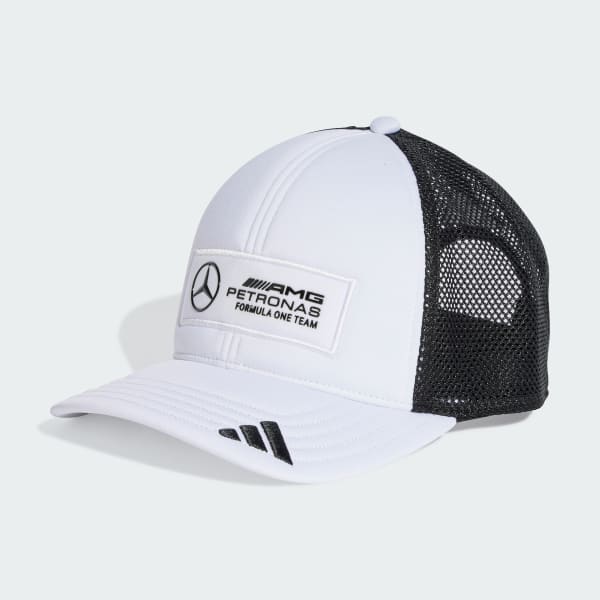 Vit MERCEDES - AMG PETRONAS FORMULA ONE TEAM SNAPBACK LOGO TRUCKERKEPS