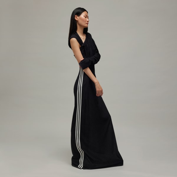 Black Y-3 Waffle Warp Knit Dress