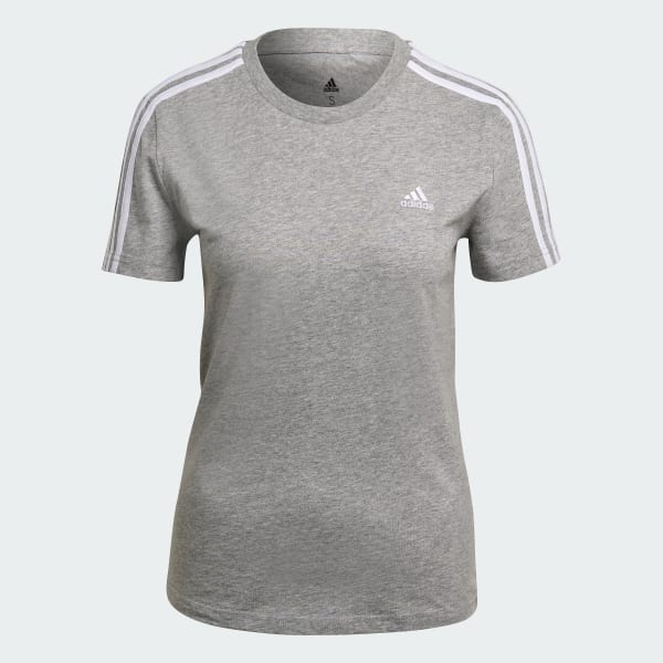 Abu-abu T-Shirt Essentials Slim 3-Stripes