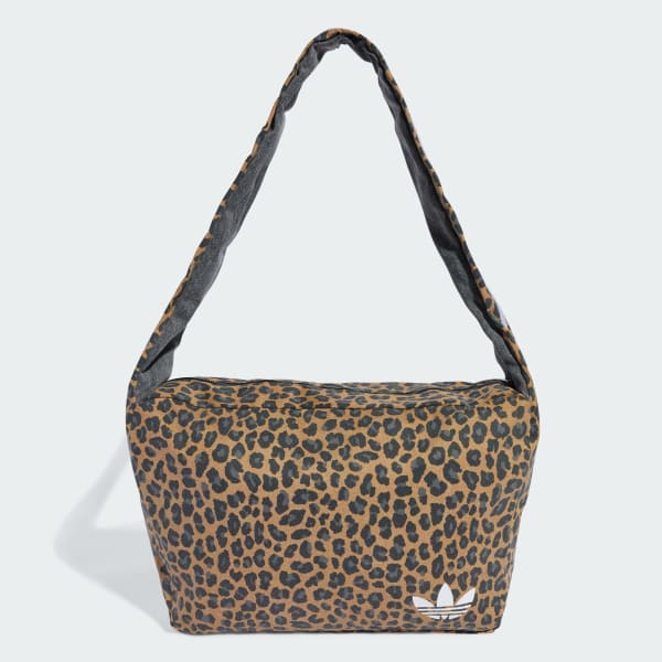 Καφέ Leopard Large Shoulder Bag