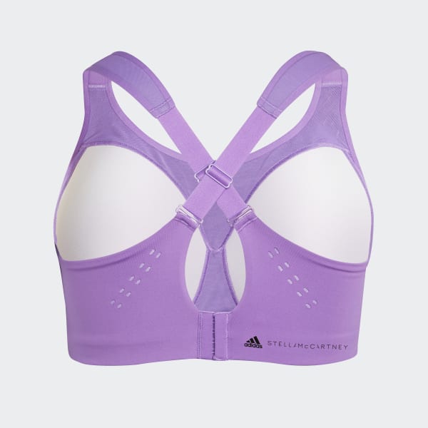Purple adidas by Stella McCartney TruePace High Support Sports Bra- Plus Size RP001