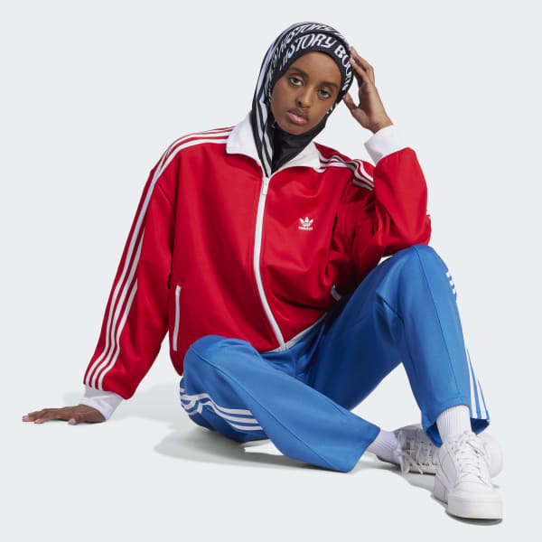 Adidas originals adicolor superstar track jacket in red cw1310 top
