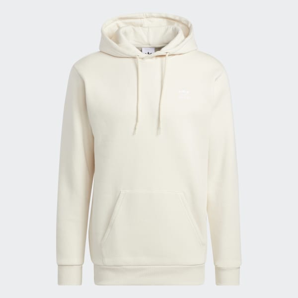 Mens white adidas trefoil hoodie discount