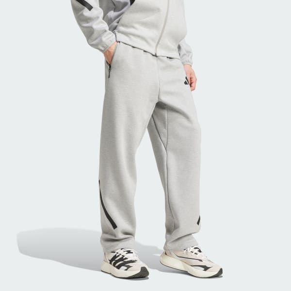 Grey adidas Z.N.E. Open-Hem Pants