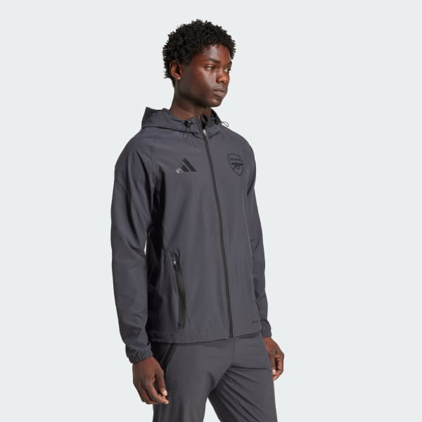 Grau FC Arsenal Tiro 25 Competition Vis Tech Travel Jacke