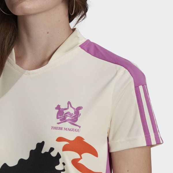 Beige Maillot adidas Tiro x Thebe Magugu F5788