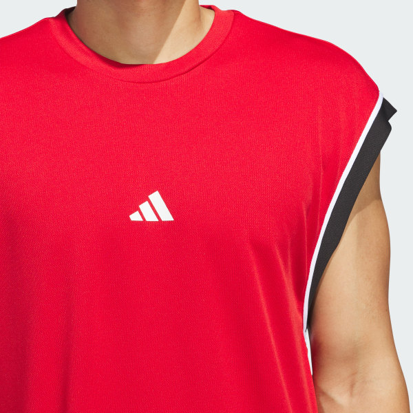 adidas Basketball All-World Sleeveless Tank Top - Red