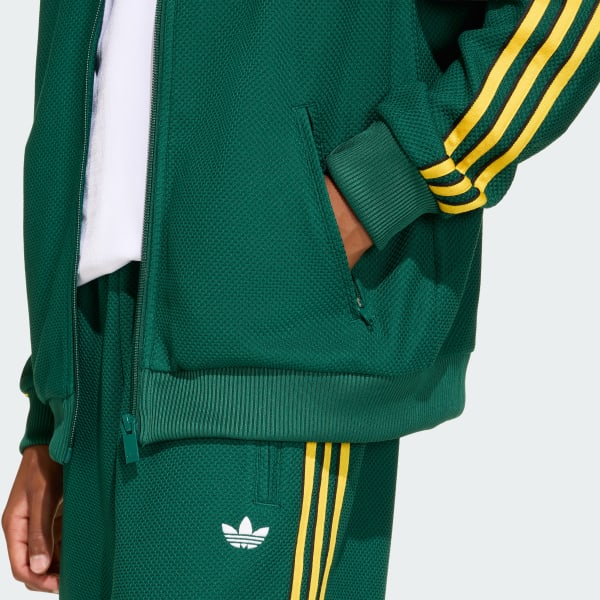 adidas FIREBIRD LOOSE DOUBLE KNIT TRACKTOP - Green | Free Shipping