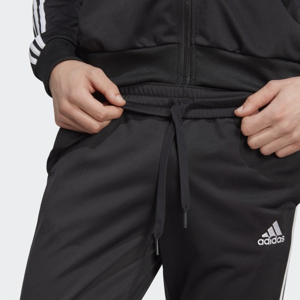 adidas Basic 3-Stripes Tricot Tracksuit - Black