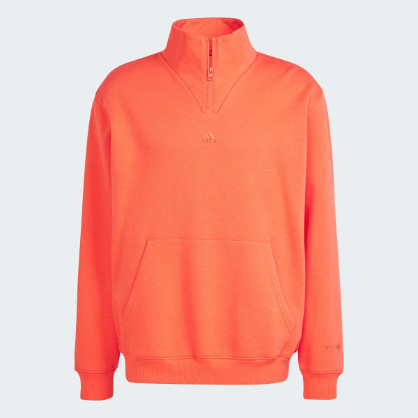 adidas ALL SZN Fleece 1/4-Zip Sweatshirt - Orange | Free