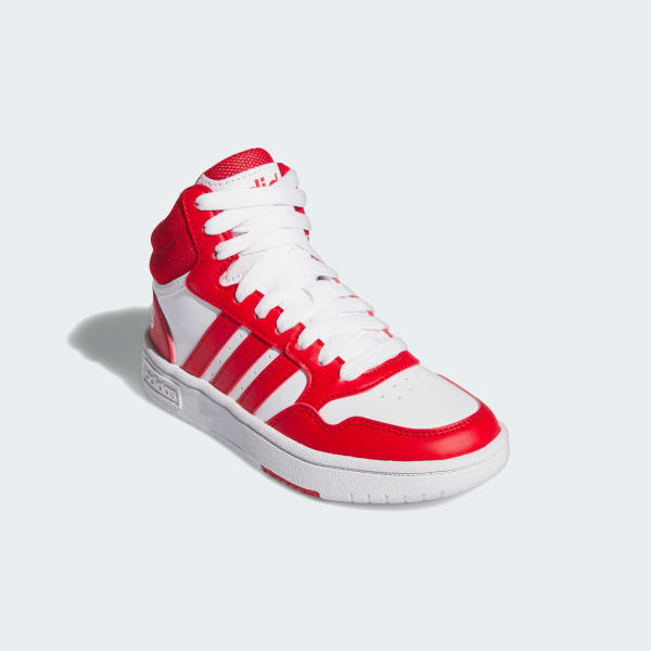 White Hoops Mid Shoes