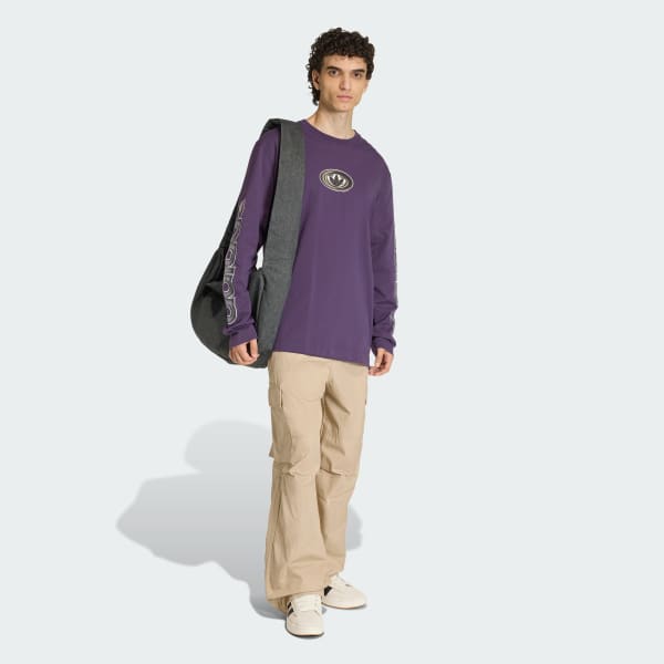 Beige 90s 얼터너티브 스포츠 워시드 카고 팬츠