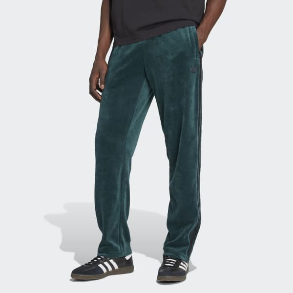 adidas SST Adicolor Velour Track Pants - Green | Free