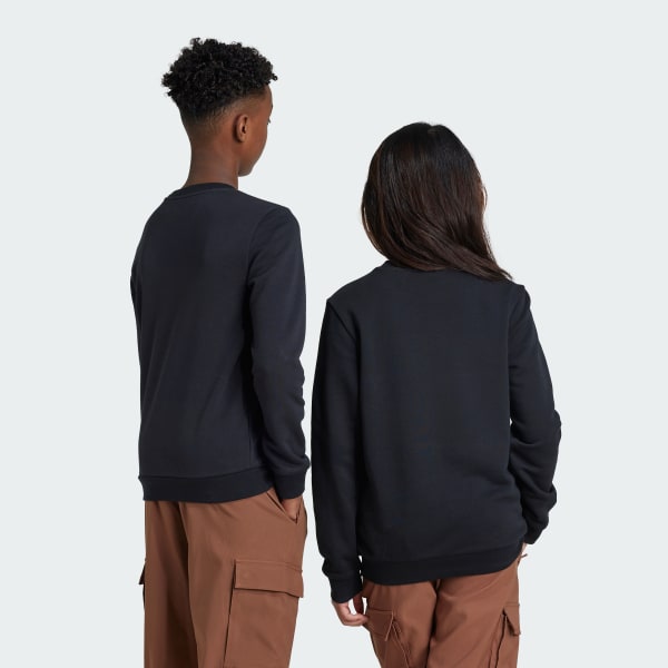 Negro Buzo Trifolio Cuello Redondo Niños