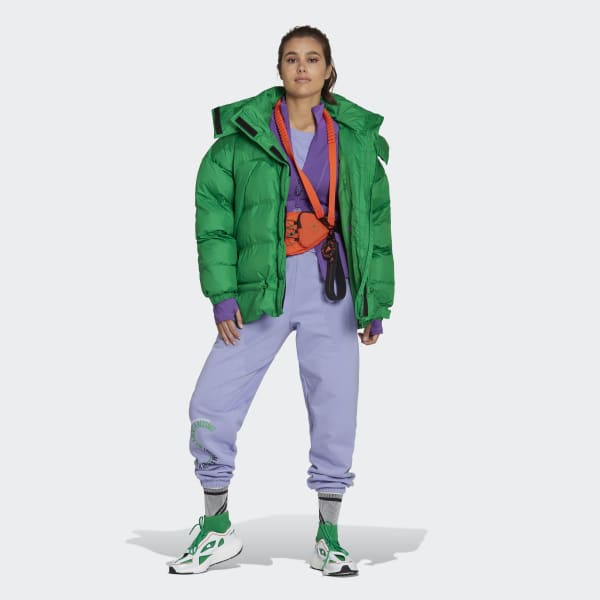 Green adidas by Stella McCartney Mid-Length Padded Winter Jacket UG014