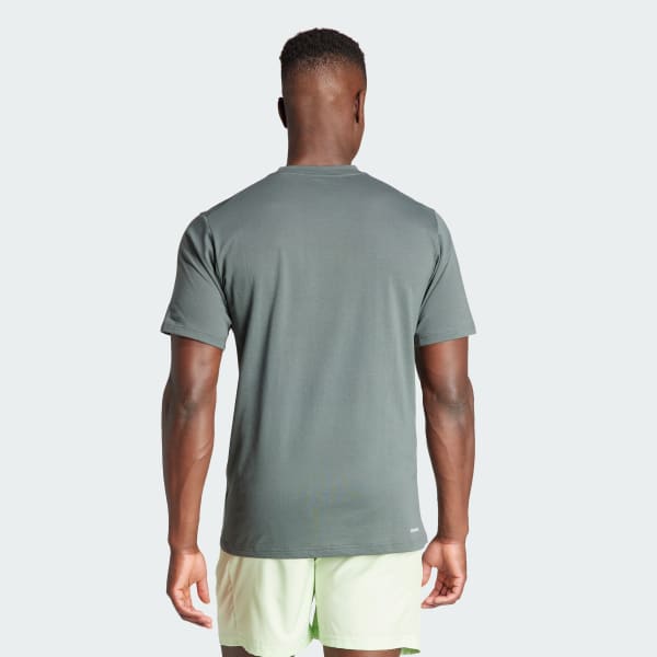 Gris Playera Deportiva Train Essentials Feelready Logo