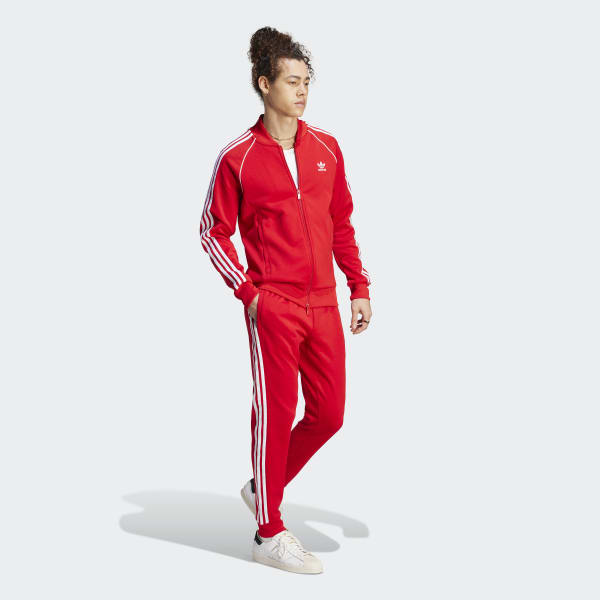 Czerwony Adicolor Classics SST Track Pants