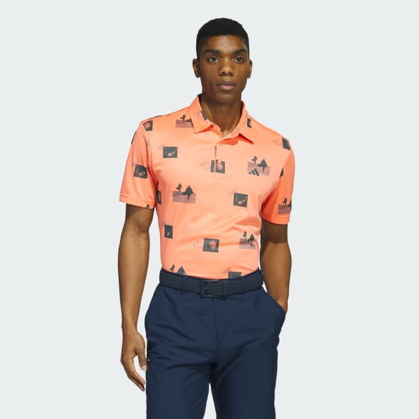 Orange golf shirt discount