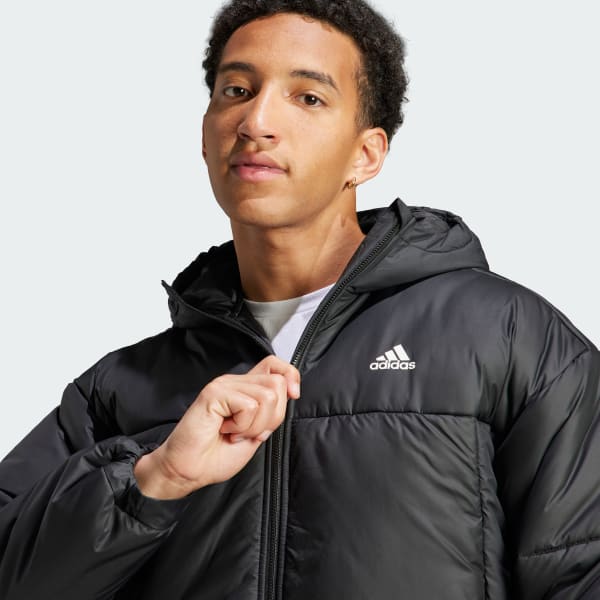 adidas 3 stripe puffer jacket