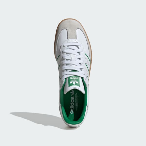 Adidas samba og white green sales