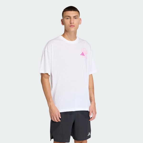 Weiss CLIMACOOL FUN TRAINING Grafik T-Shirt