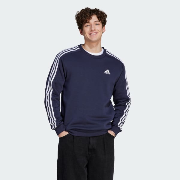 Blue Essentials Fleece 3-Stripes Sweatshirt