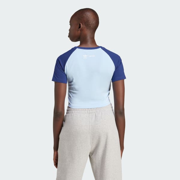 Adidas baby blue t shirt top