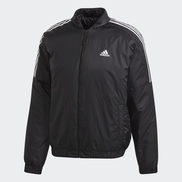 adidas Chaqueta Bómber Térmica Essentials Negro | adidas Colombia