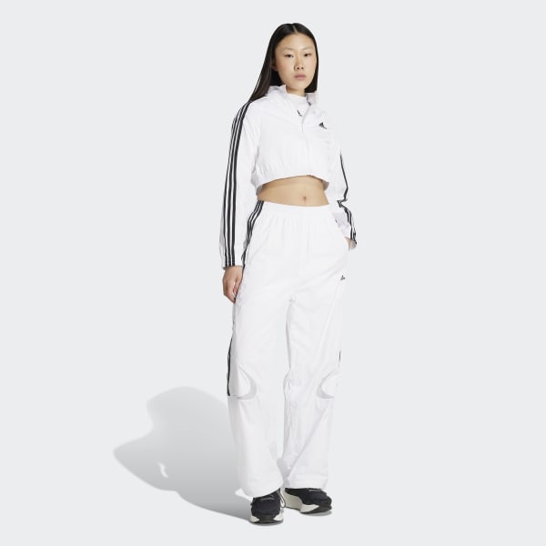adidas Teamgeist Adicolor Oversized Track Pants - White | Free