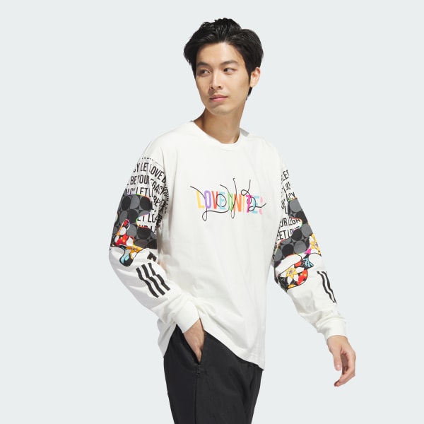 Branco Camiseta Estampada Manga Longa Pride (Unissex)