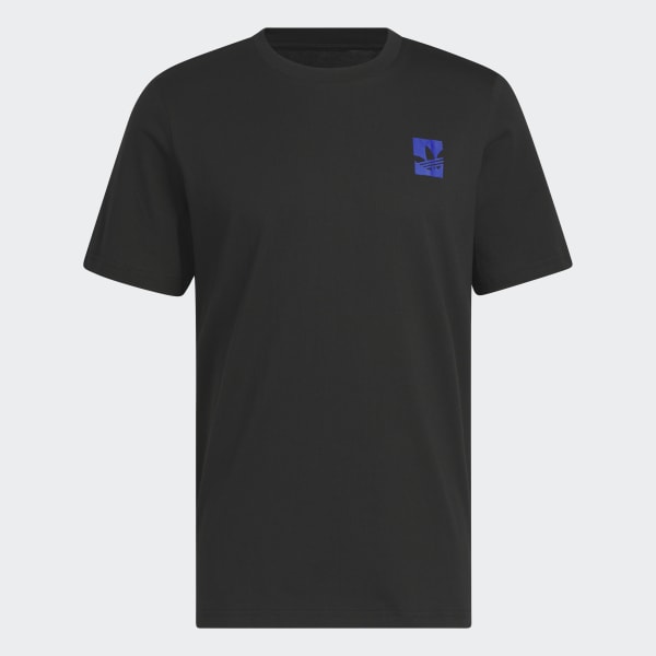 Black LC Flower Short Sleeve Tee