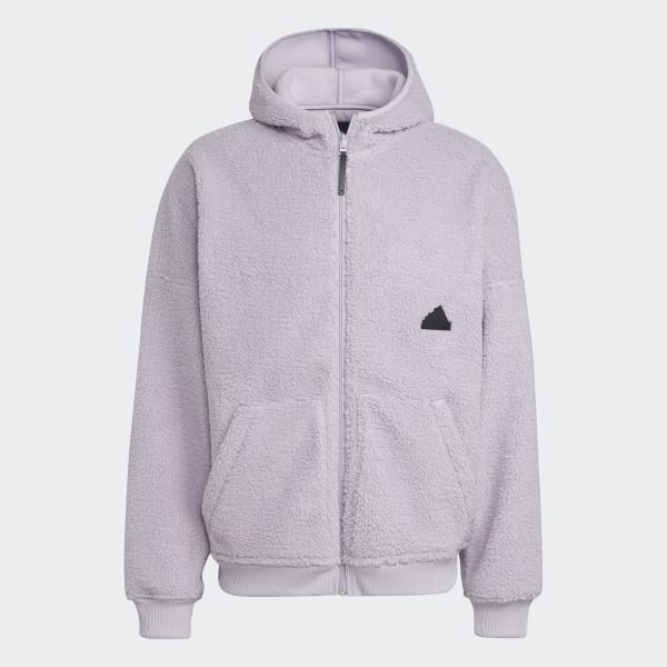 Purple Polar Fleece Full-Zip Sweatshirt GE261
