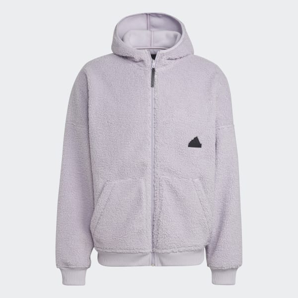 Lila Polar Fleece Kapuzenjacke GE261