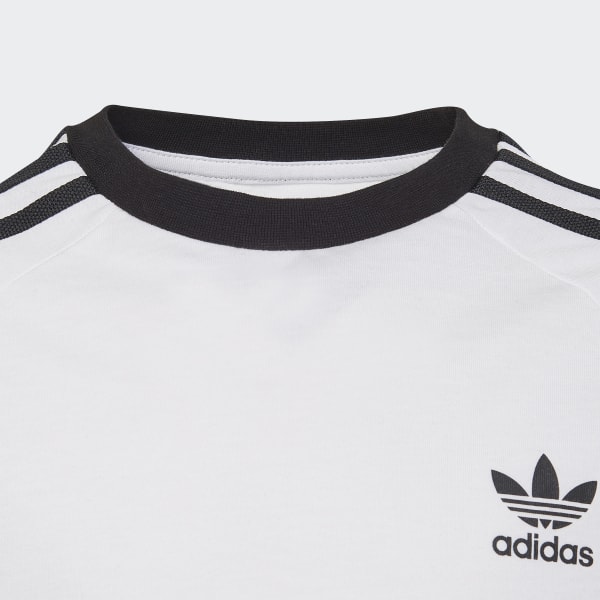 Weiss adicolor 3-Streifen T-Shirt
