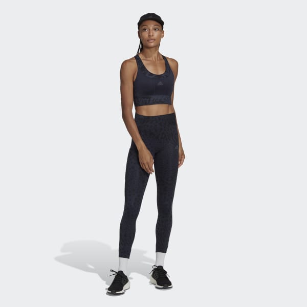 Blue FastImpact Running Leopard 7/8 Tights DAV29