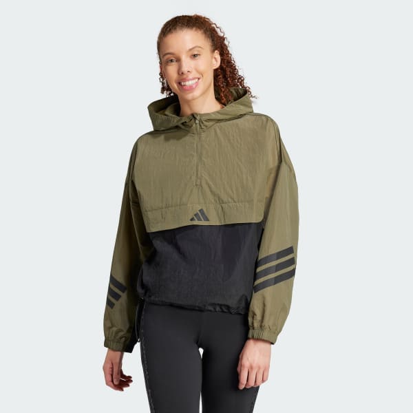 Green Future Icons 3-Stripes Windbreaker