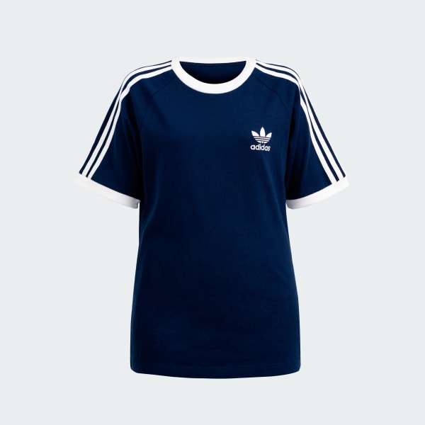 Blue adidas 3 Stripe Tee x Raya Cat
