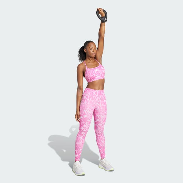 สีม่วง สปอร์ตบราซัพพอร์ตระดับต่ำ Aeroreact 3-Stripes