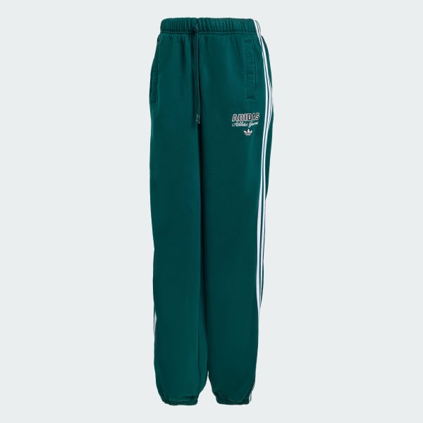 Green ADIDAS ORIGINALS ATHL DEPT LOOSE GRAPHIC SWEAT PANTS